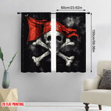 Rideau pirate à motif crâne
