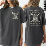 T-shirt pirate rouge tête de mort