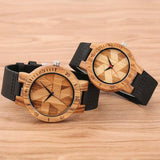 Montre pirate en bois et cuir