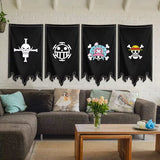Drapeau One Piece au Jolly Roger moustachu