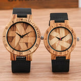 Montre pirate en bois et cuir