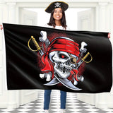 Drapeau Pirate Cabane Bandana Rouge