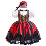 Déguisement pirate fille, robe rayée