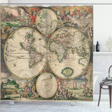 Rideau pirate motif carte au trésor