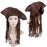 Chapeau pirate femme avec perruque