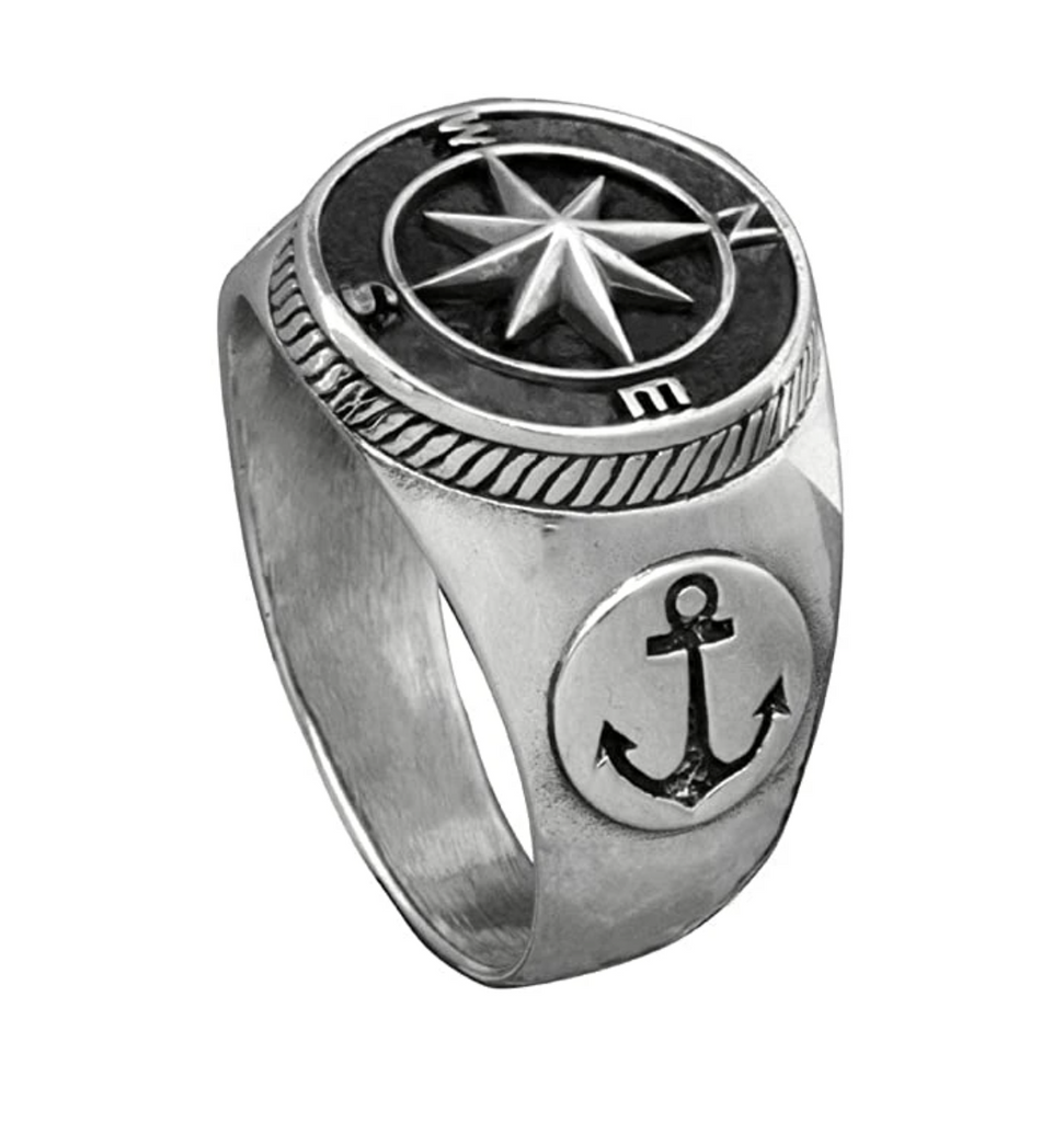 Bague boussole sale