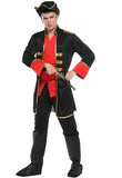 Déguisement Pirate Homme Rouge et Noir